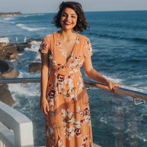 Cotton Candy LA Peach Maxi Dress